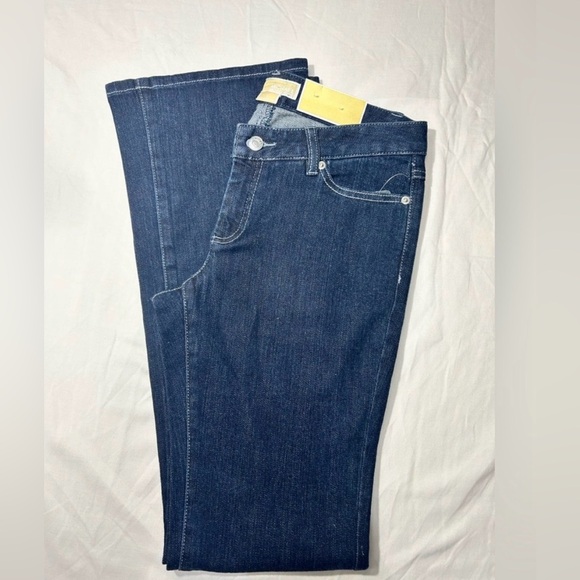 MICHAEL Michael Kors Dark Indigo sausilito low rise boot cut denim Jeans NWT - Picture 4 of 9